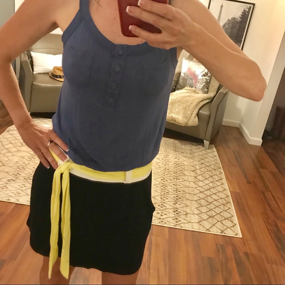 Ella Moss Tank Color Block Henley Dress Size Small